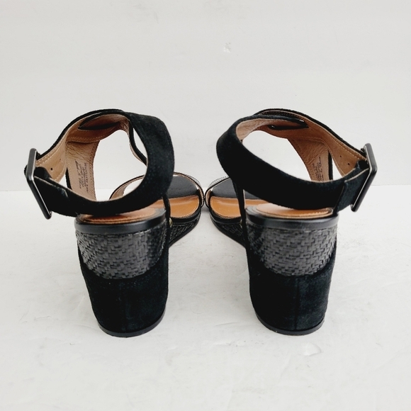 New Donald Pliner Women's Bellville Suede Crocco Wedge Sandals, Size 9,5 - Picture 4 of 8